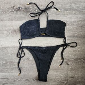 Shein Black 2 PC Bikini Size S